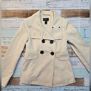 Mango Suit Beige Fitted Button Up Jacket (US X Small)